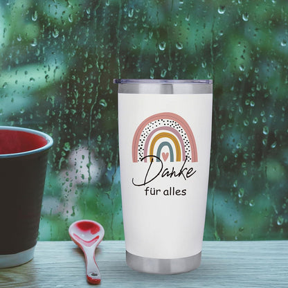 Regenbogenmuster Dankeschön 20oz Edelstahl Travel Mug Geschenk