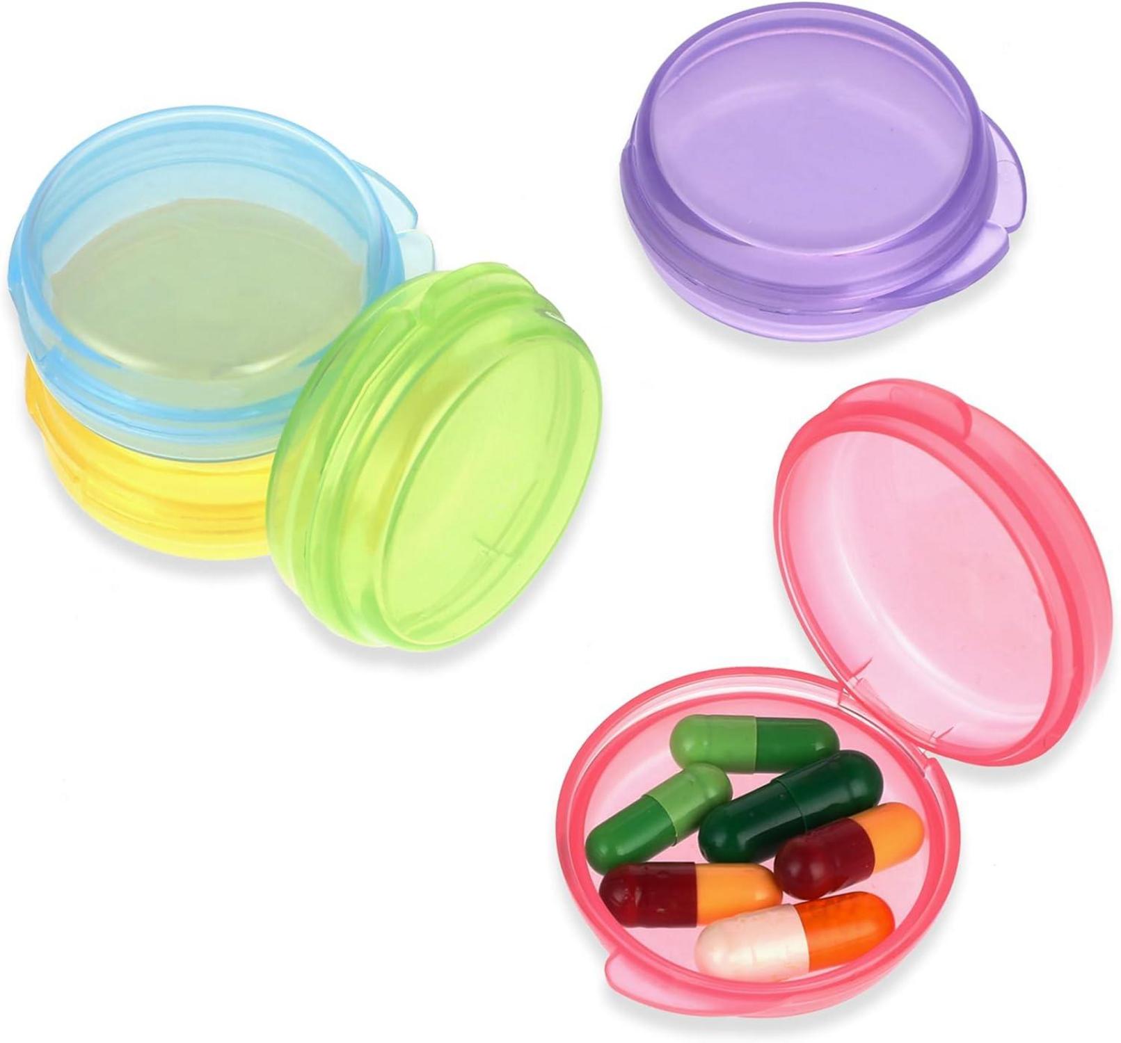 Kleine Pillendose Mini-Pillen-Organizer Reisebox 5er Set