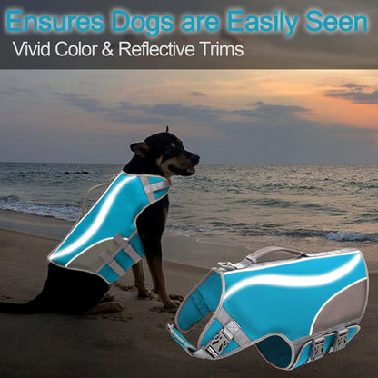 Schwimmweste Hund Neopren Rettungsweste Verstellbar XL Blau