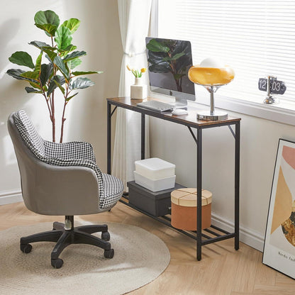 YMYNY Konsolentisch Spleißdesign 107x30x78cm Rustikal Braun Schwarz