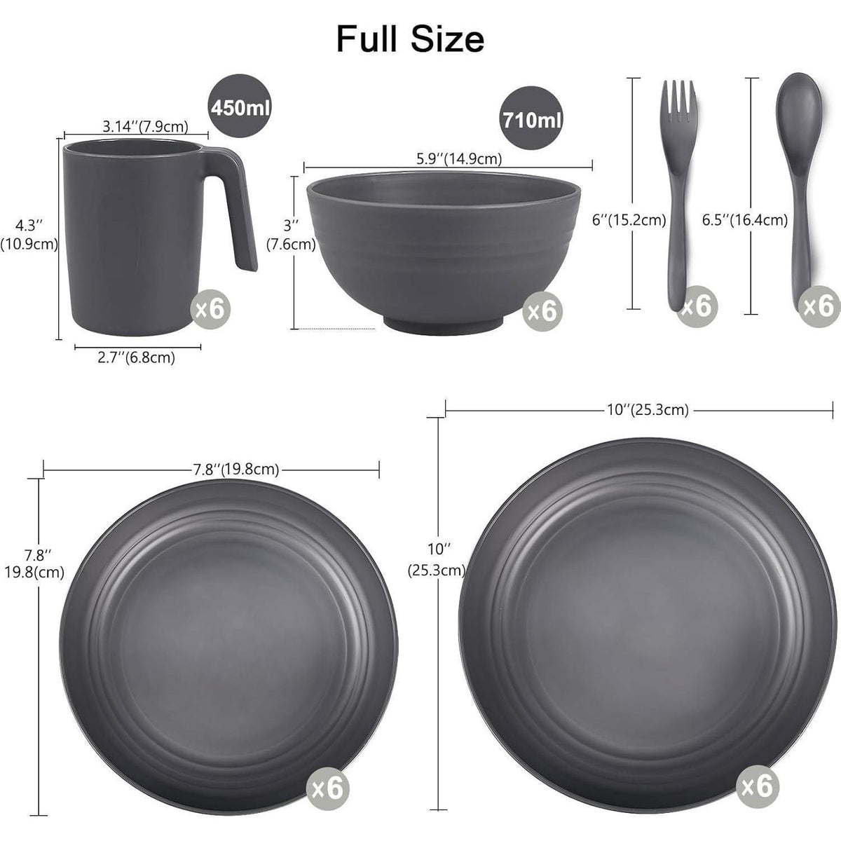Kunststoff Geschirrset 36tlg. | Camping & Outdoor Service