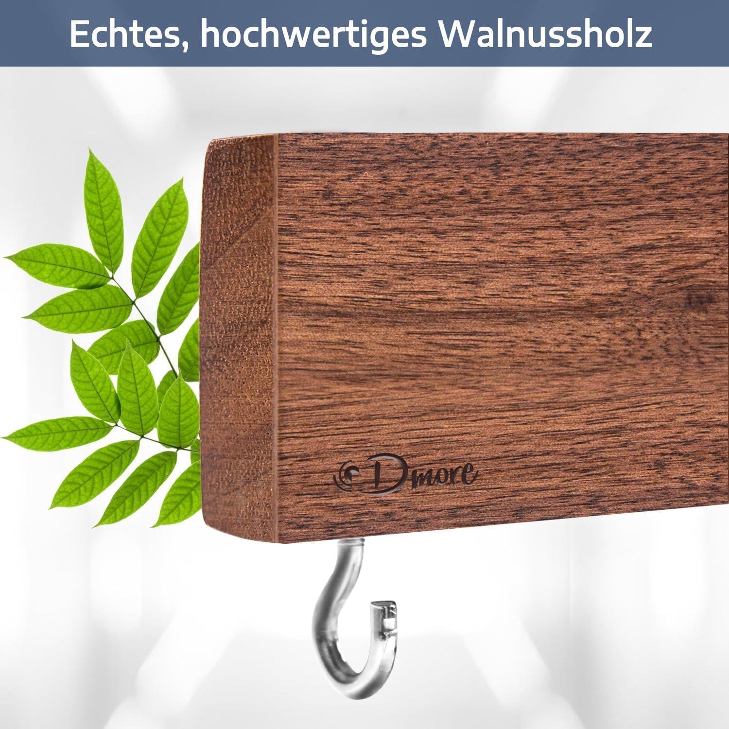 Magnetischer Messerhalter Walnussholz 40 cm mit starkem Magnet für