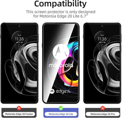 Panzer Schutz Glas Motorola Edge 20 Lite 3er Set 9H