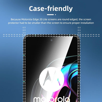 Panzer Schutzglas für Motorola Edge 20 Lite, 3er Pack, 9H Härte, HD