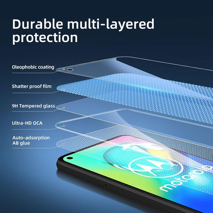 Panzer Schutzglas Motorola Moto G8 Power 3er Pack 9H Klar