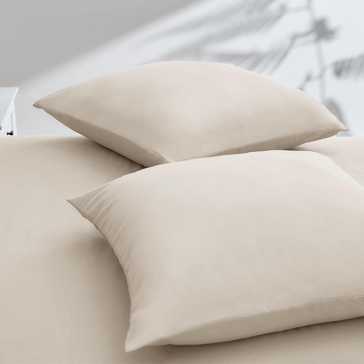 Vielit Kissenbezug 80x80 Beige 2er Set Mikrofaser Pillowcase OEKO-Zertifikat