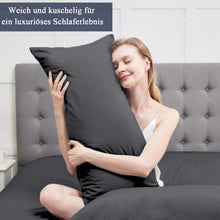 Kissenbezug 40x60 Anthrazit Mikrofaser 2er Set hypoallergen