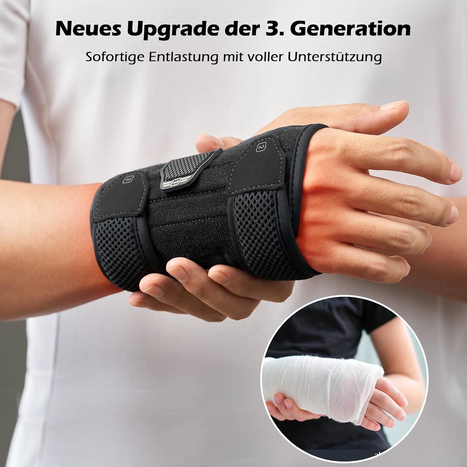Handgelenkstütze mit Metallschienen für
