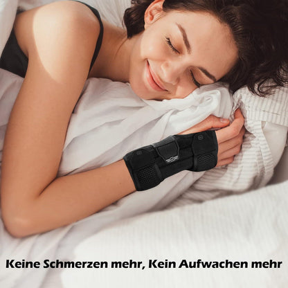 Handgelenkstütze zur Karpaltunnelsyndrom & Tendinitis, 3 Schienen, schwarz