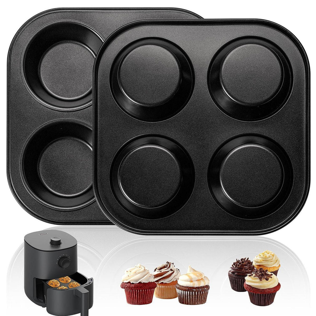 Muffinform für Luftfritteuse & Ofen – Antihaft, 2er Set