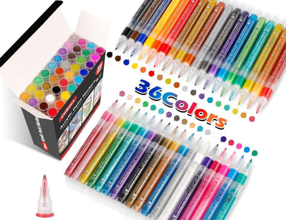 Acrylstifte feine Spitze wasserfest DIY Crafts 36 Farben