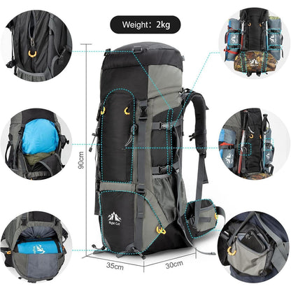 Night Cat Wanderrucksack 70L wasserdicht Herren Damen