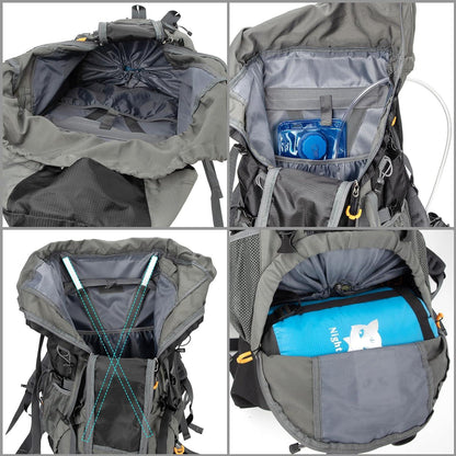Night Cat 70L Wanderrucksack Trekkingrucksack Herren Damen Schwarz