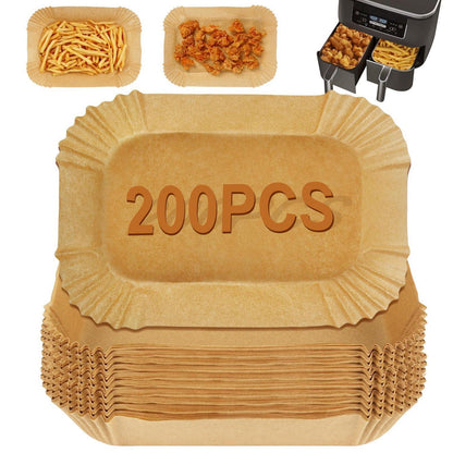 Backpapier für Heißluftfritteuse – 200 Stück, passend Dual Zone
