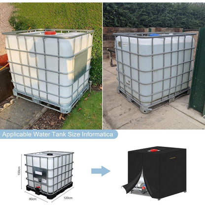 IBC Wassertank Abdeckung 600L – UV-Schutz & Belüftung 120x80x100cm