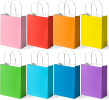 26er Set Bunte Kraftpapiertüten Geschenktüten 20x14x7cm