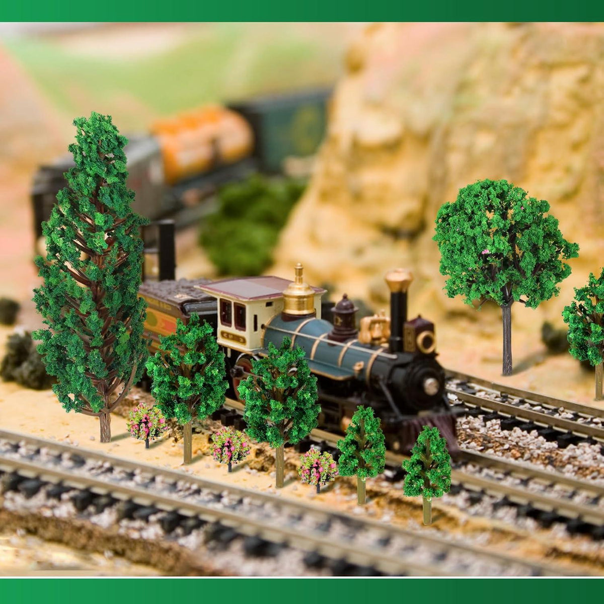 Modellbau Bäume Set 38 Stück Diorama Miniatur Deko Waldtiere 3-13 cm