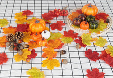 162-teiliges Herbstdeko-Set Ahornblätter Kürbisse Eicheln