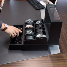 Uhrenbox Herren 12 Fächer Echtholz Uhrenkoffer Geschenk