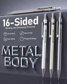 Professionelles Druckbleistift Set 0,7 mm HB Blei, 4 Stück