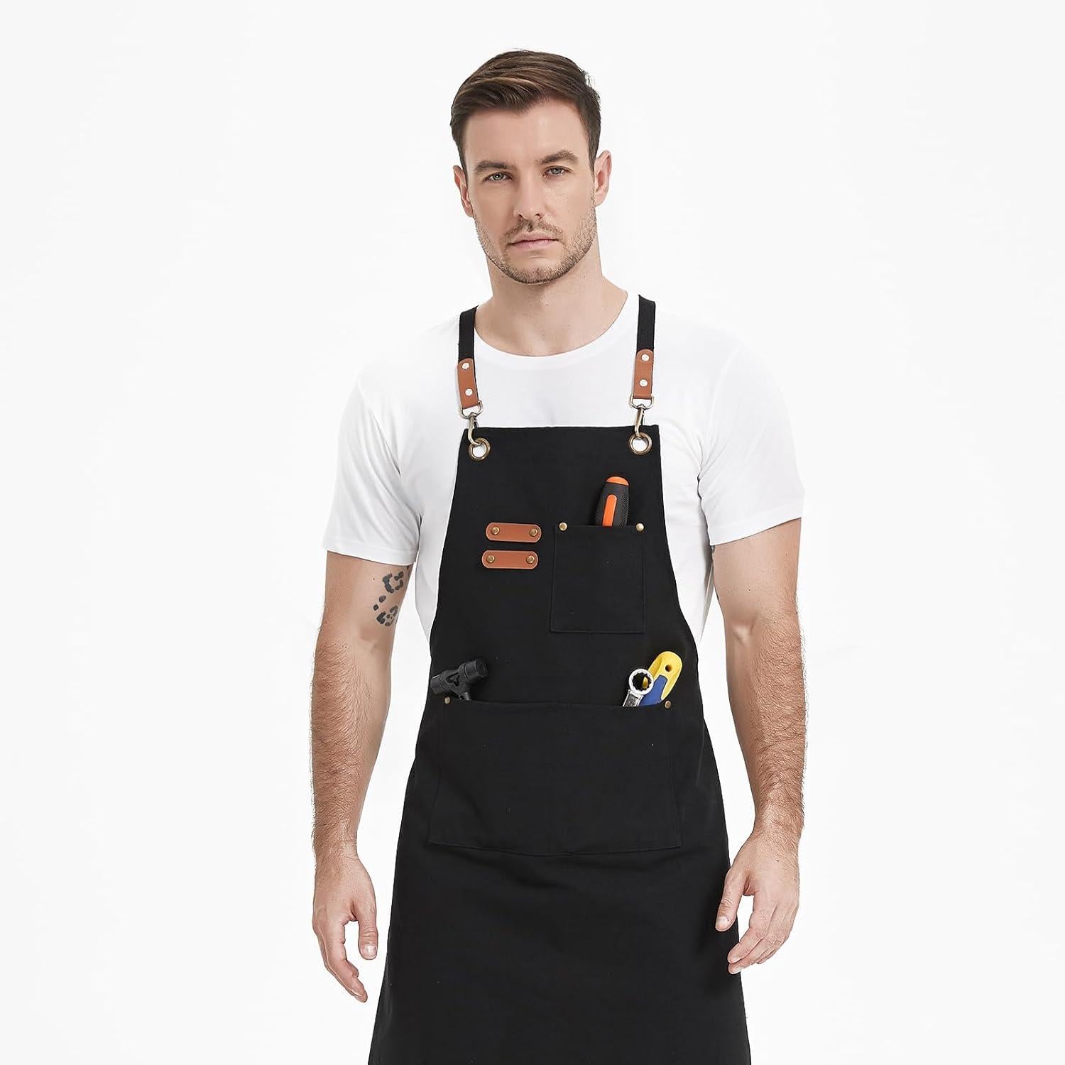Segeltuchschürze mit verstellbarem Riemen und 3