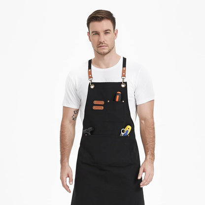 Segeltuchschürze mit verstellbarem Riemen und 3