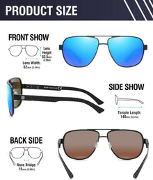 DUCO Polarisierte Sonnenbrille Männer UV-Schutz Carbon Fiber
