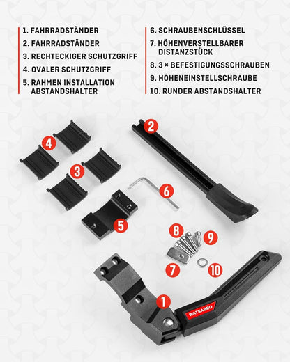 Fahrradständer 24–29 Zoll Höhenverstellbar Seitenständer Montainbike Ebike Rennrad