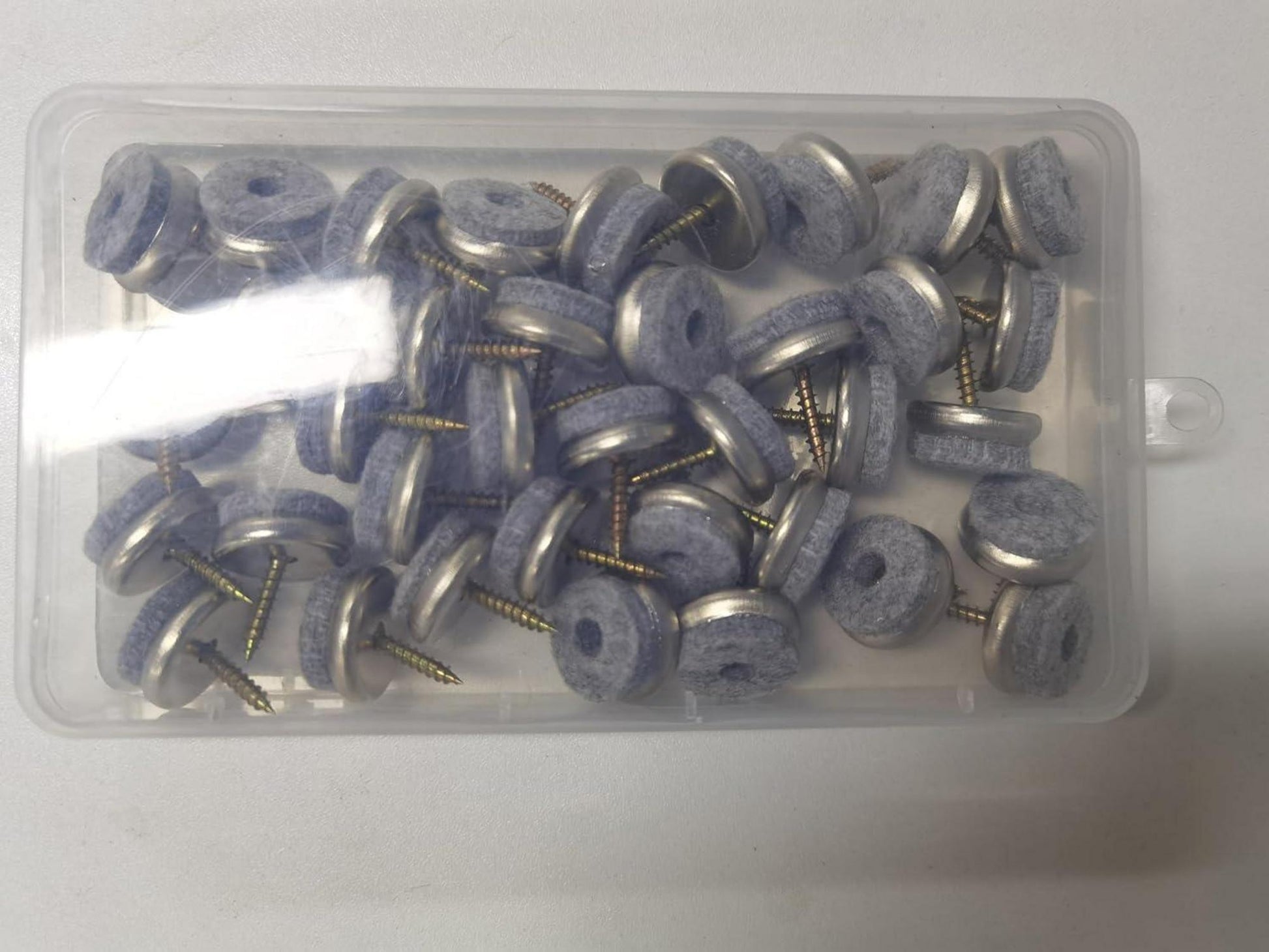 40 Filzgleiter Schrauben 22 mm Stuhlgleiter Filz Nagel Möbelgleiter Grau