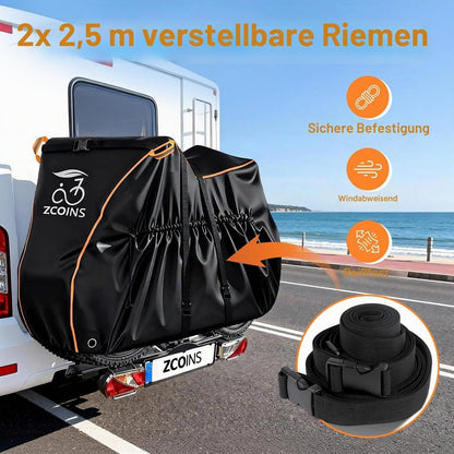 Fahrradabdeckung 2er Set für Heckträger – Wasserdicht & Reißfest