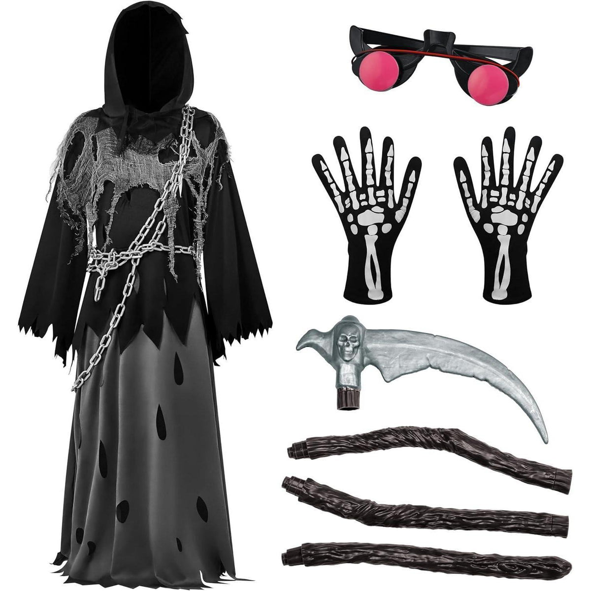 Sensenmann Kostüm Kinder Halloween Grim Reaper Boy Costume