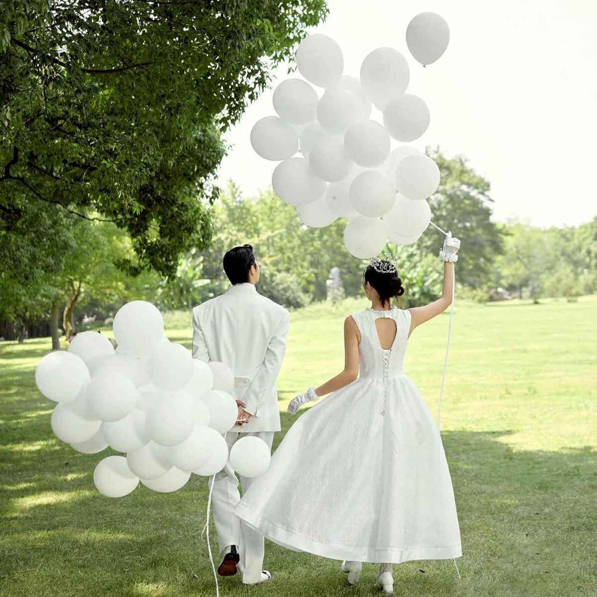 50 Stück weiße 12 Zoll Luftballons Geburtstags/Hochzeits/Party Dekoration