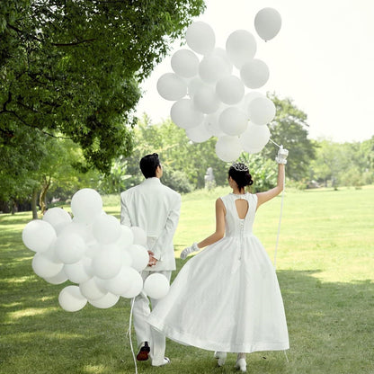 50 Stück weiße 12 Zoll Luftballons Geburtstags/Hochzeits/Party Dekoration