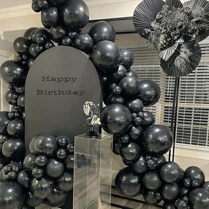 50 Schwarze Latexballons 12 Zoll für Geburtstag/Party/Hochzeit