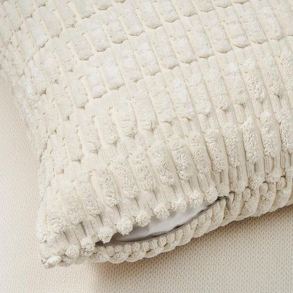 4er Set Boho Kissenbezüge Kordsamt 40x40 cm grau Flauschige Dekokissen
