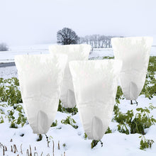 Frostschutzhaube Pflanzen Winterschutz Zugband Vlies 80x60cm - 4 Stück