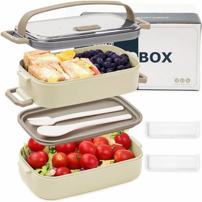 Bugucat Lunchbox 1600ML 3 in 1 Bento Box Brotdose Auslaufsicher