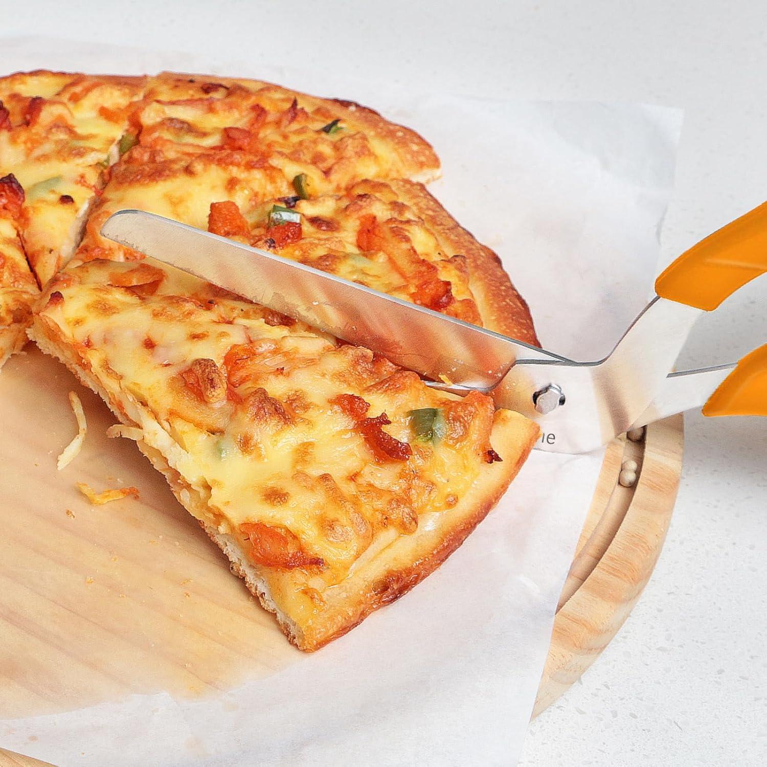 Pizzaschere mit scharfer Edelstahlklinge, ergonomischem Griff, 27 cm