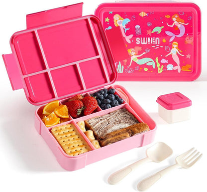 Lunchbox Kinder Bento Box Auslaufsicher 1300ml Rosa Swkien