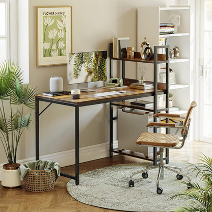 CubiCubi Schreibtisch mit Regal, 100 x