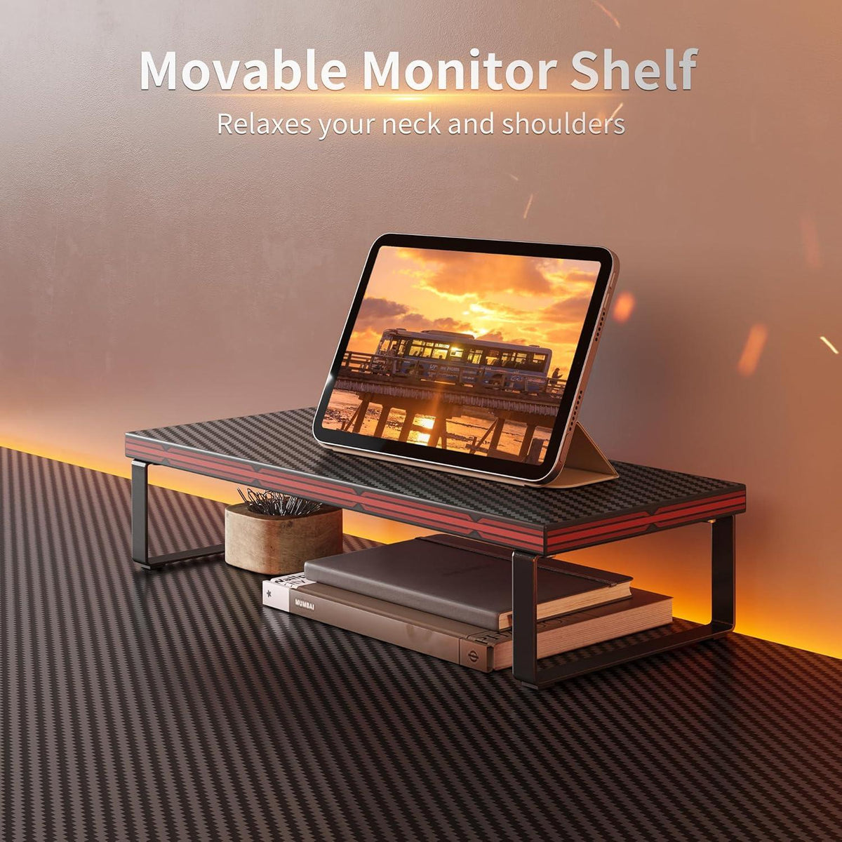 Gaming Tisch Eckschreibtisch 170x120cm Monitorständer