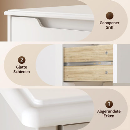Weiße 3-Schubladen-Kommode | Schlafzimmer & Wohnzimmer