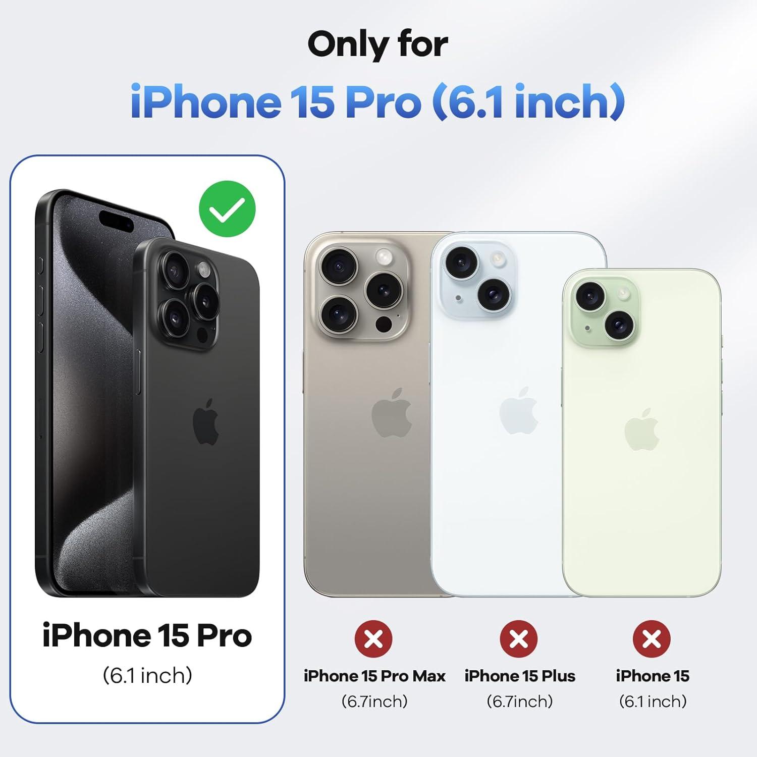 Handyhülle für iPhone 15 Pro Echtleder RFID Kartenfach
