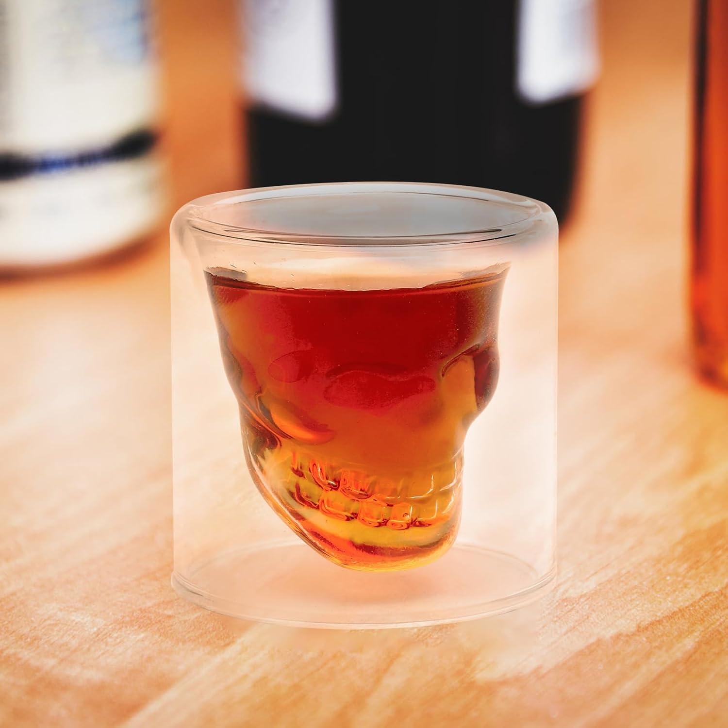 Totenkopf Gläser Set 4 Stück Schädel Shotgläser 75ML Keine Marke