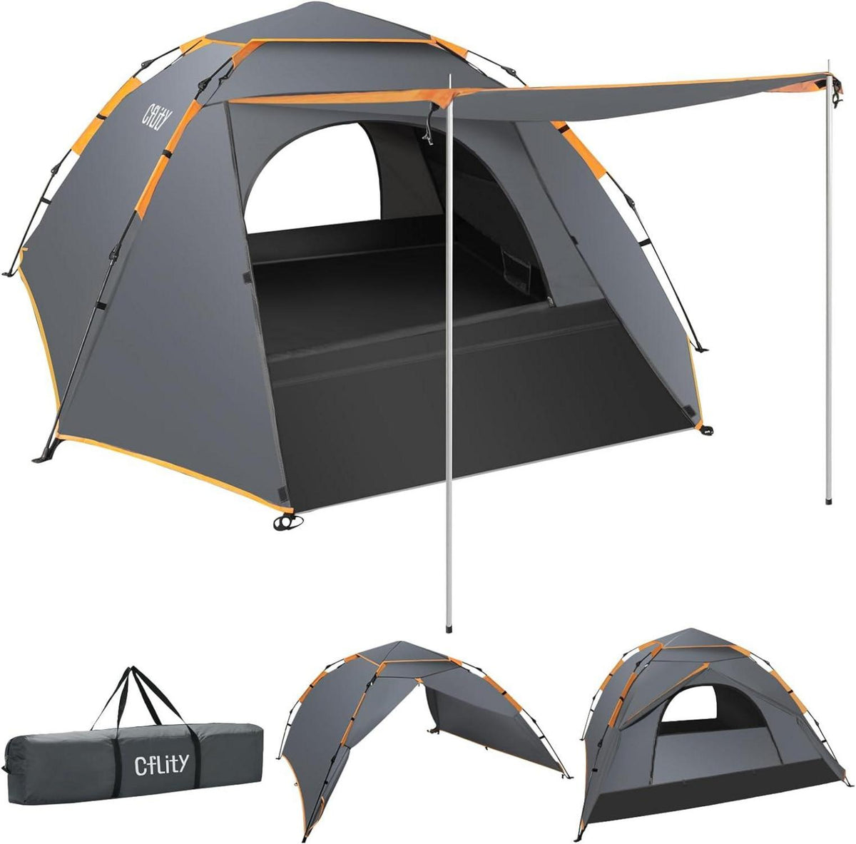 Camping Zelt 3 Personen Pop Up Automatisches Instant Wasserdicht 4