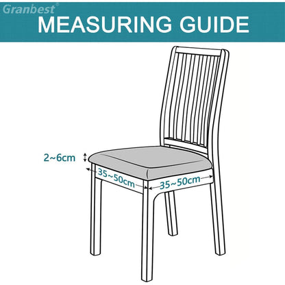 Esszimmerstuhl-Bezüge Set 6, Grau – Stretch Sitzbezüge für Stühle