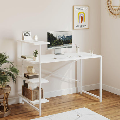 Kleiner Schreibtisch mit Regal 100 x 50 cm 3-stöckiges