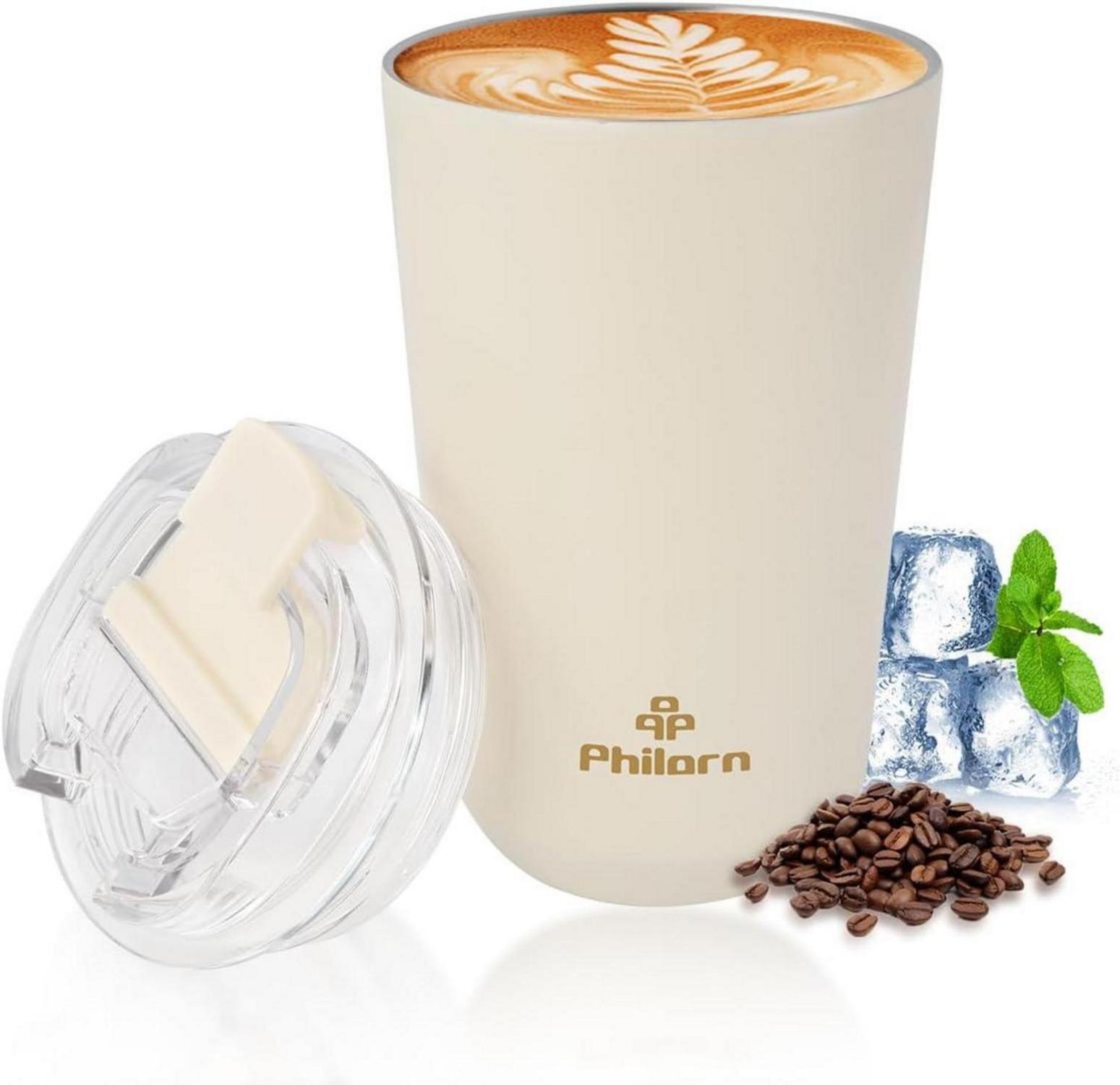 Thermobecher Kaffee to go Becher 13oz auslaufsicher Edelstahl Thermo