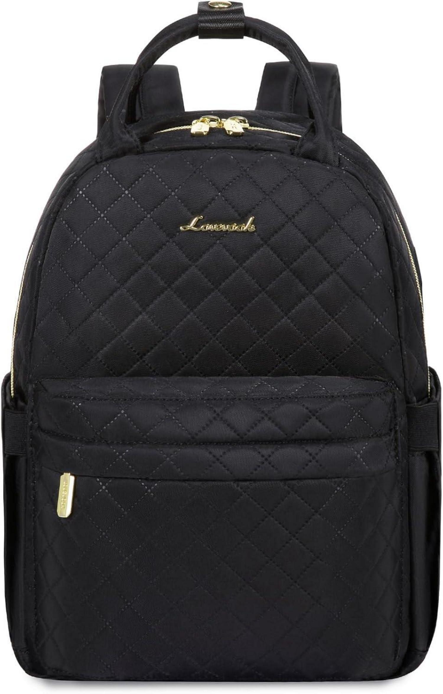 Kleiner Damen Rucksack Wasserdicht Mini Cityrucksack Schwarz
