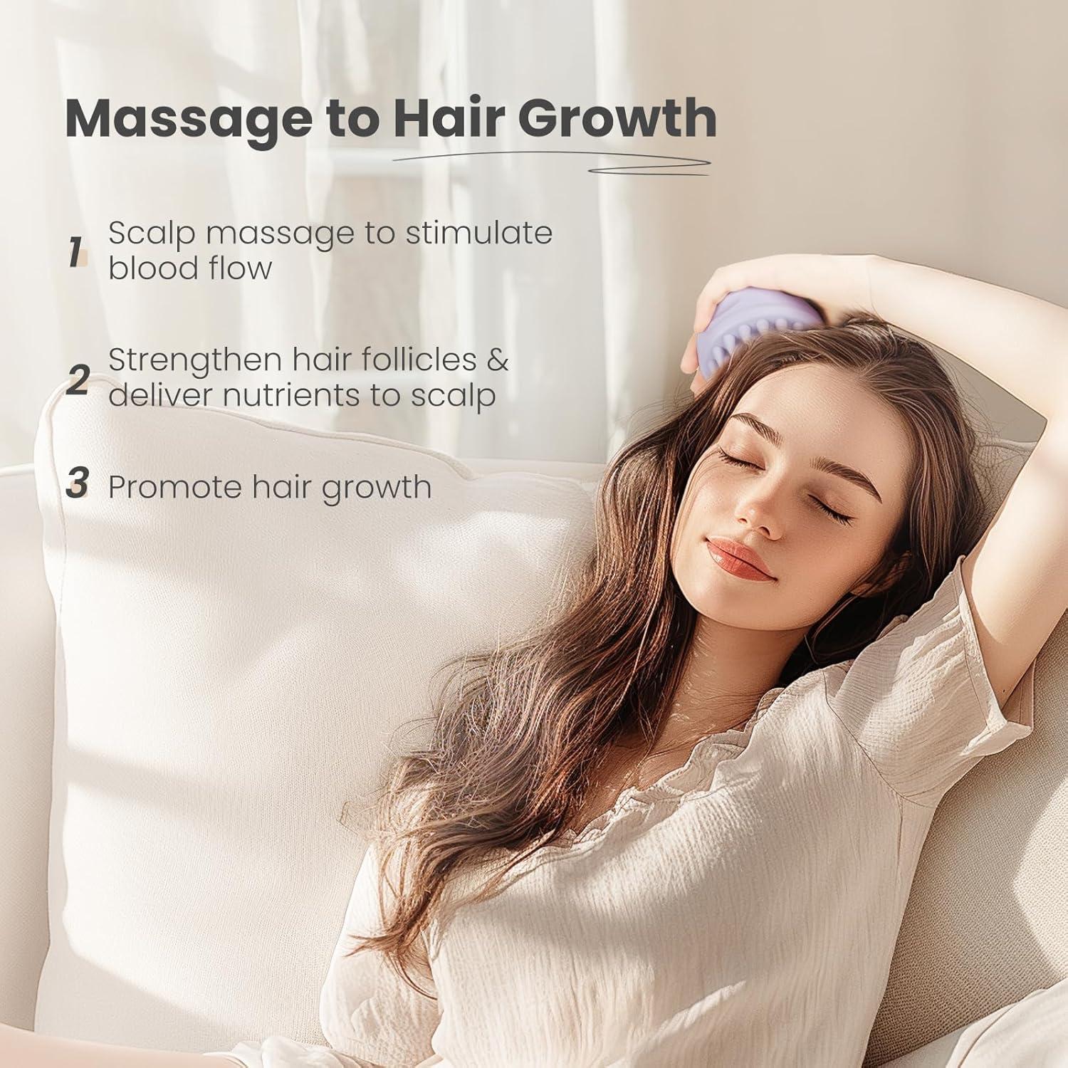 Kopfmassagebürste Shampoo Bürste Silikon Scalp Massager für Haarwachstum